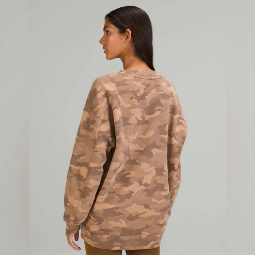 Lululemon Perfectly Oversized Crew Beige Camo